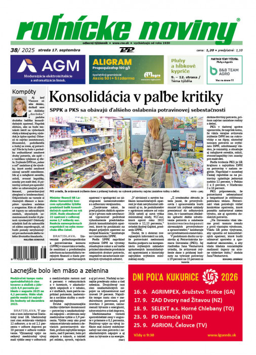 Obálka časopisu Rolnické noviny