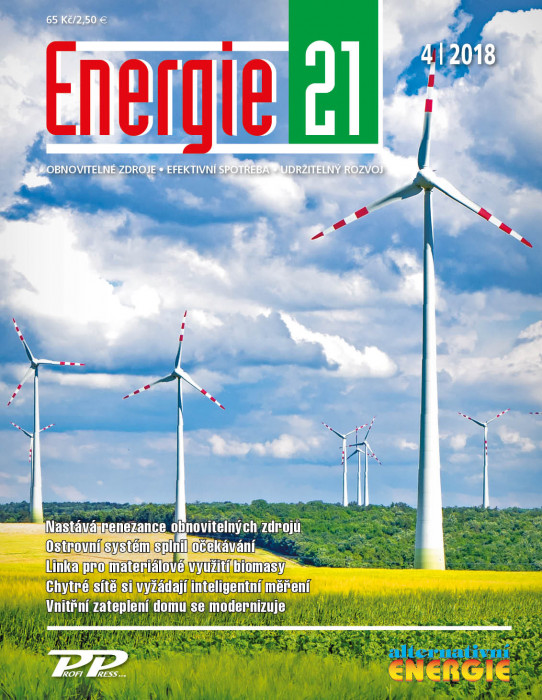 Obálka titulu Energie 21/Alternativní energie - vydání č. 4/2018