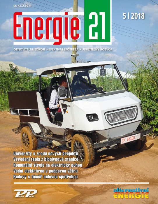 Obálka titulu Energie 21/Alternativní energie - vydání č. 5/2018