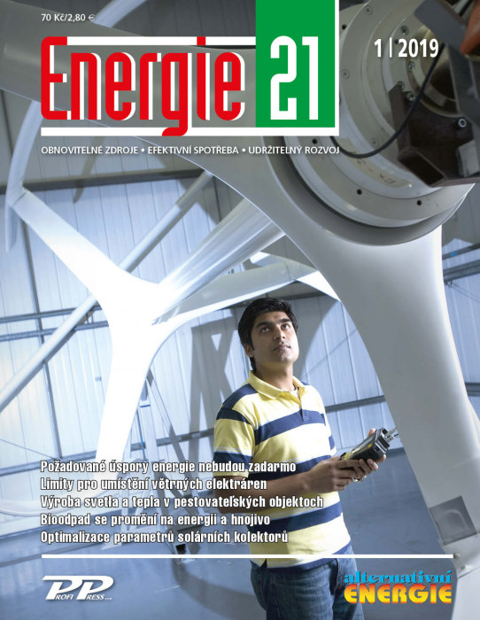 Obálka titulu Energie 21/Alternativní energie - vydání č. 1/2019