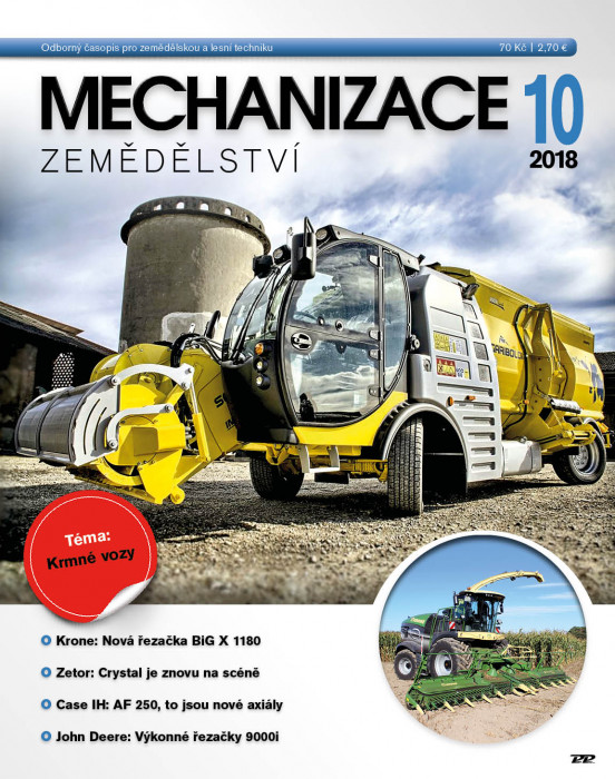 Obálka titulu Mechanizace zemědělství - vydání č. 10/2018