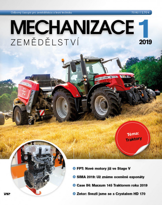 Obálka titulu Mechanizace zemědělství - vydání č. 1/2019