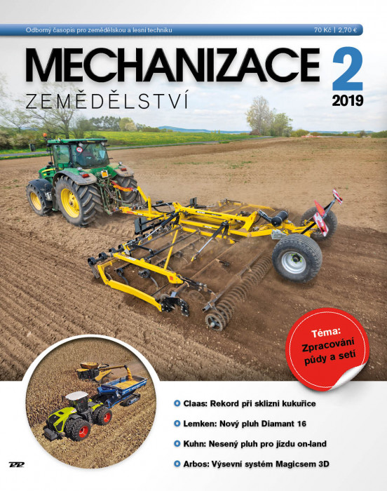Obálka titulu Mechanizace zemědělství - vydání č. 2/2019