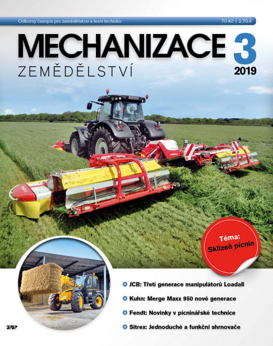 Obálka titulu Mechanizace zemědělství - vydání č. 3/2019