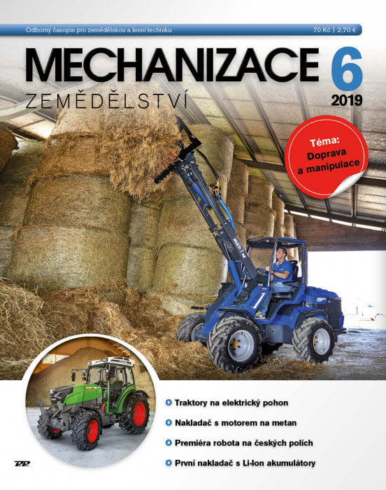 Obálka titulu Mechanizace zemědělství - vydání č. 6/2019
