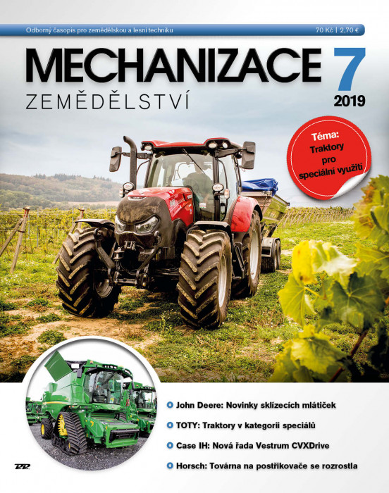 Obálka titulu Mechanizace zemědělství - vydání č. 7/2019