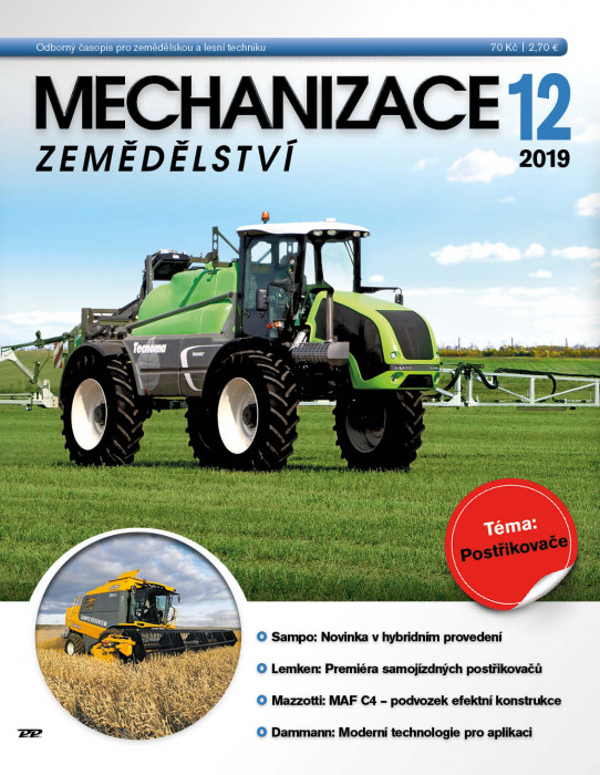 Obálka titulu Mechanizace zemědělství - vydání č. 12/2019