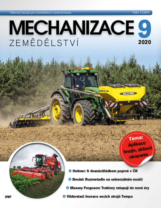 Obálka titulu Mechanizace zemědělství - vydání č. 9/2020