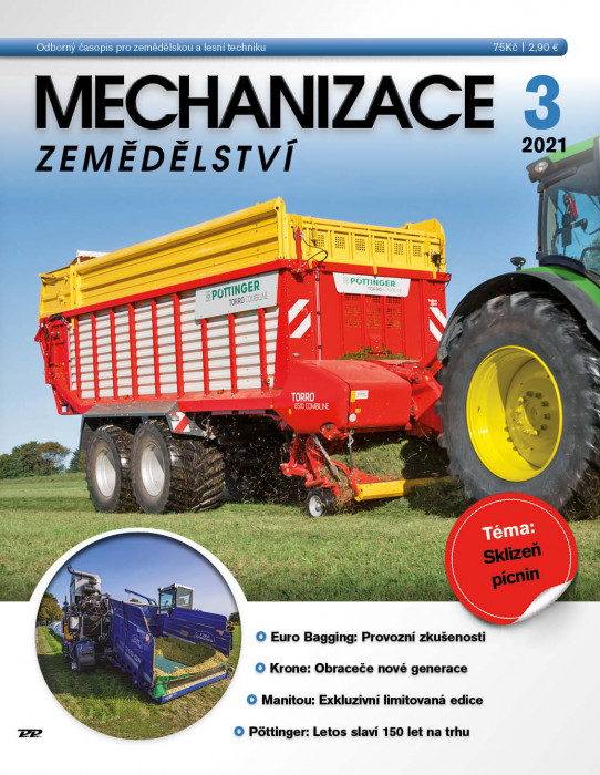 Obálka titulu Mechanizace zemědělství - vydání č. 3/2021