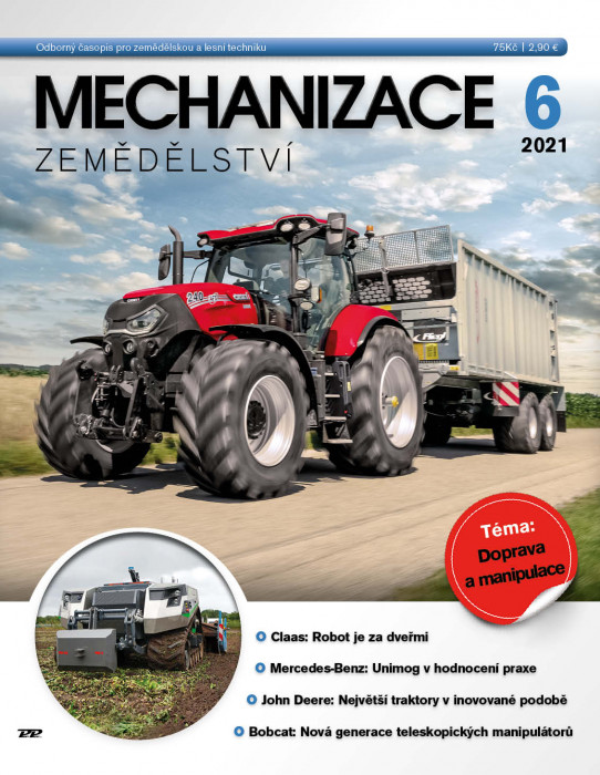 Obálka titulu Mechanizace zemědělství - vydání č. 6/2021