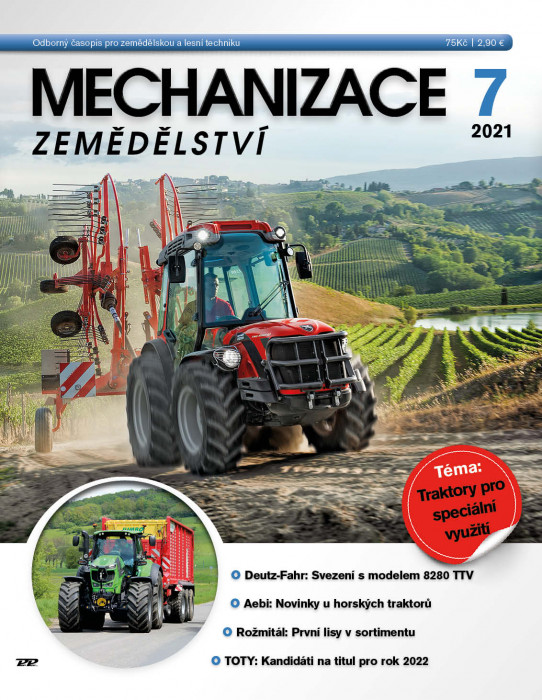 Obálka titulu Mechanizace zemědělství - vydání č. 7/2021