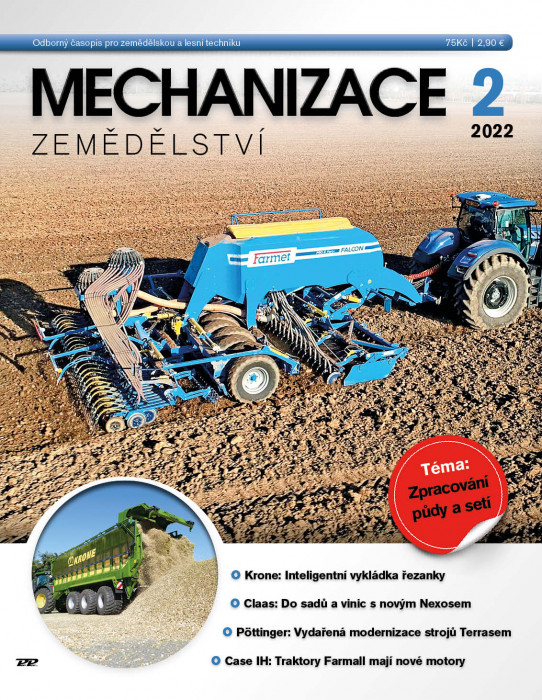 Obálka titulu Mechanizace zemědělství - vydání č. 2/2022