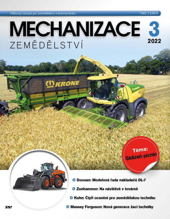 Obálka titulu Mechanizace zemědělství - vydání č. 3/2022