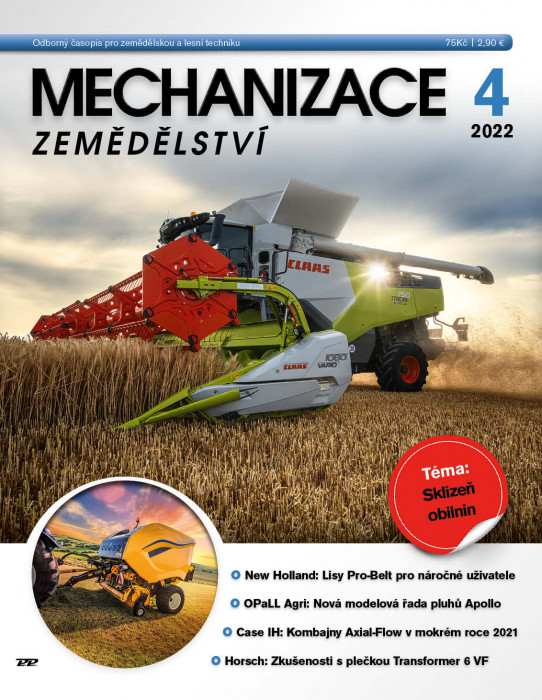 Obálka titulu Mechanizace zemědělství - vydání č. 4/2022