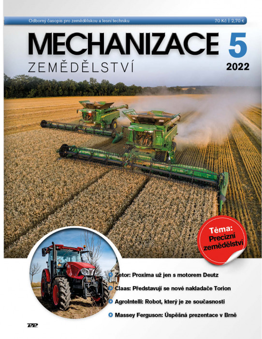 Obálka titulu Mechanizace zemědělství - vydání č. 5/2022
