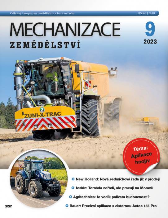 Obálka titulu Mechanizace zemědělství - vydání č. 9/2023