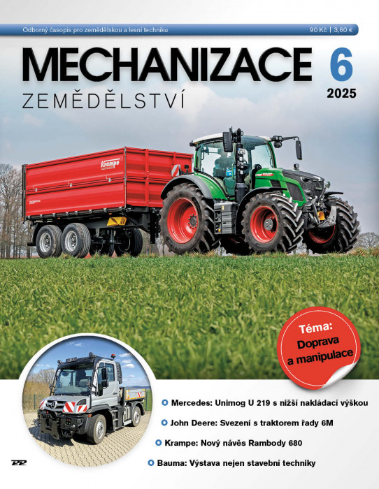 Obálka časopisu Mechanizace zemědělství