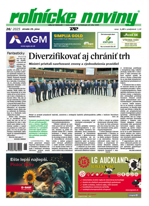 Obálka titulu Rolnické noviny