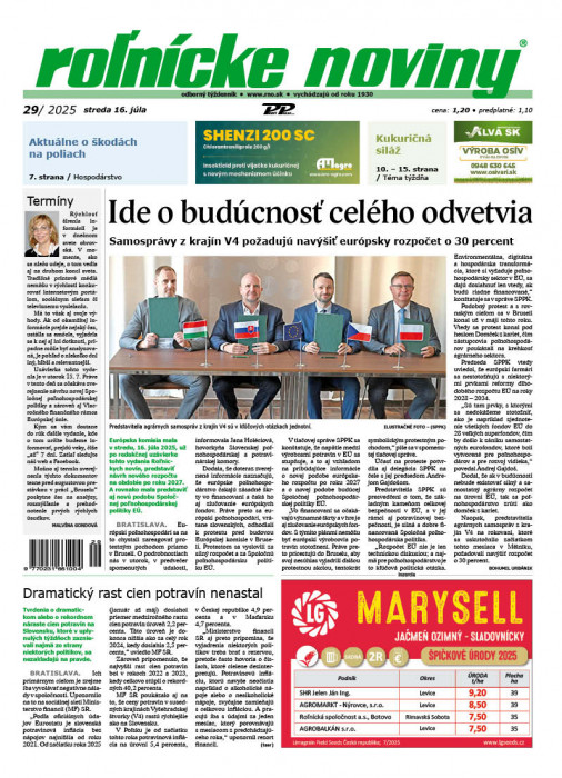 Obálka titulu Rolnické noviny