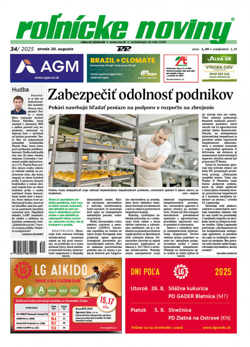 Obálka titulu Rolnické noviny