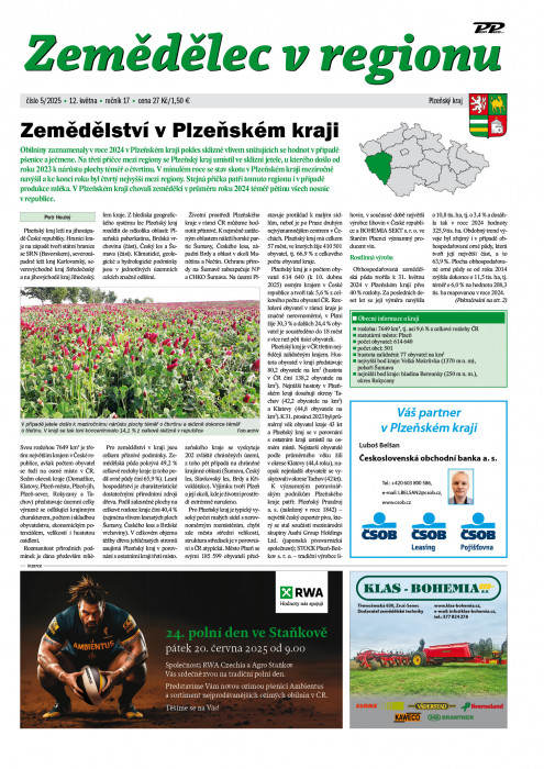 Obálka titulu Zemědělec v regionu