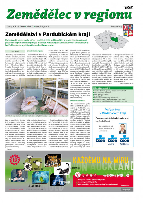 Obálka titulu Zemědělec v regionu