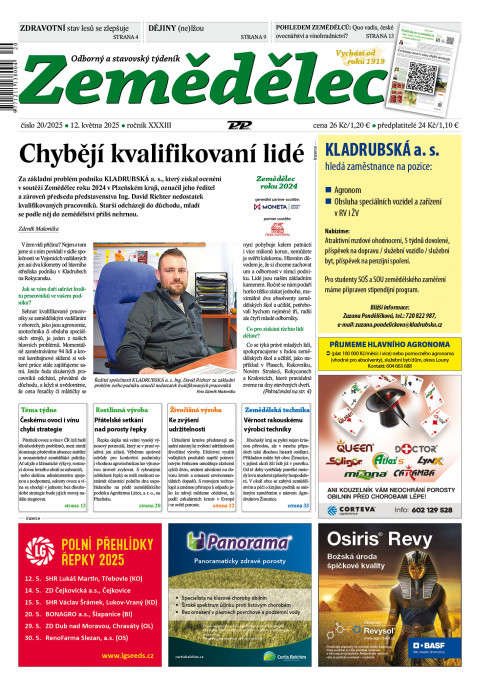 Obálka titulu Zemědělec