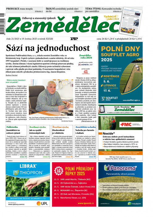 Obálka titulu zemedelec