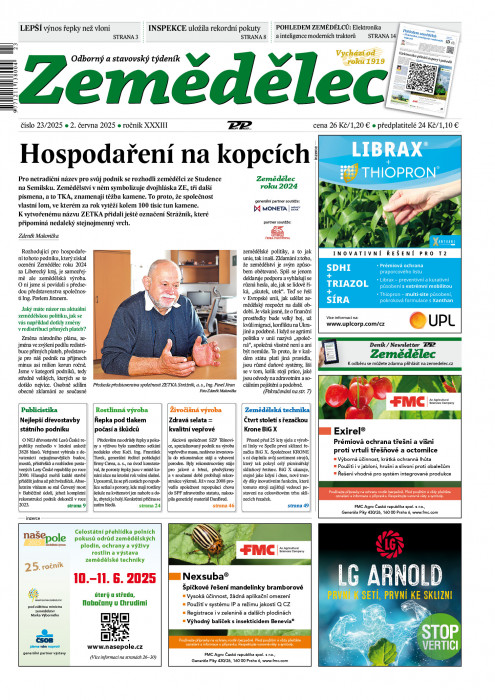 Obálka titulu zemedelec